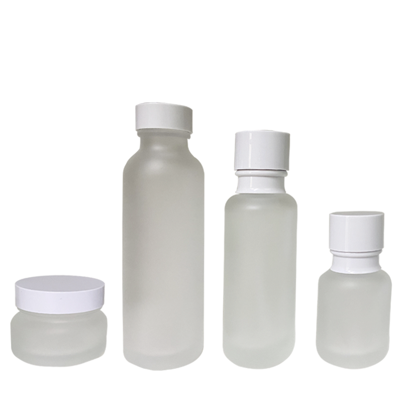 Lotion Bottle High Grade Cosmetic Frosted Glass 50ml 110ml 150ml Skin Care Cream Screen Printing Personal Care for Pump Bottle