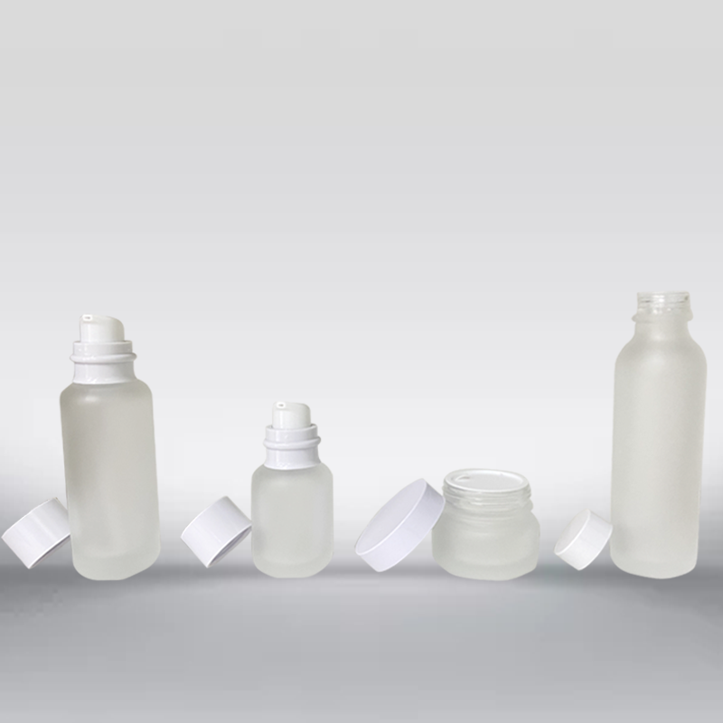 Lotion Bottle High Grade Cosmetic Frosted Glass 50ml 110ml 150ml Skin Care Cream Screen Printing Personal Care for Pump Bottle
