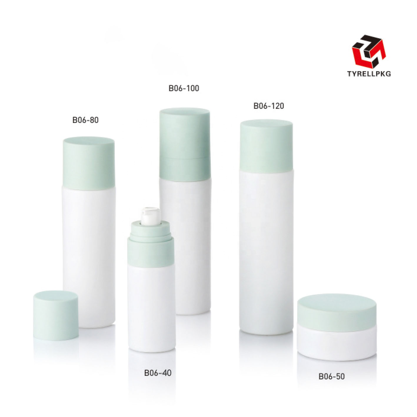 Lotion Bottle and Cream Jar Set Green Frost Glass Essential Oil Screw Cap 120ml 100ml Hot Selling Cosmetic