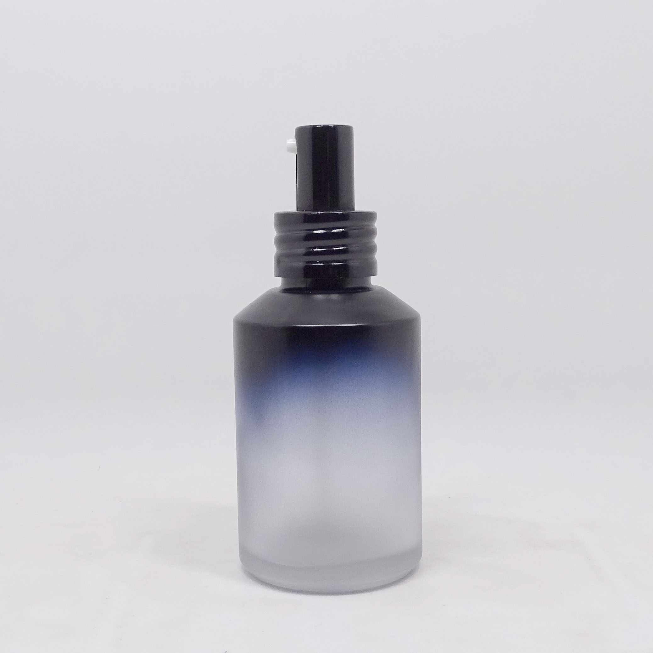 Lotion Bottles 30g Cosmetic Glass Jar in Frosted Bottle 30ml 60ml Glass with black Pump Sprayer Screen Printing