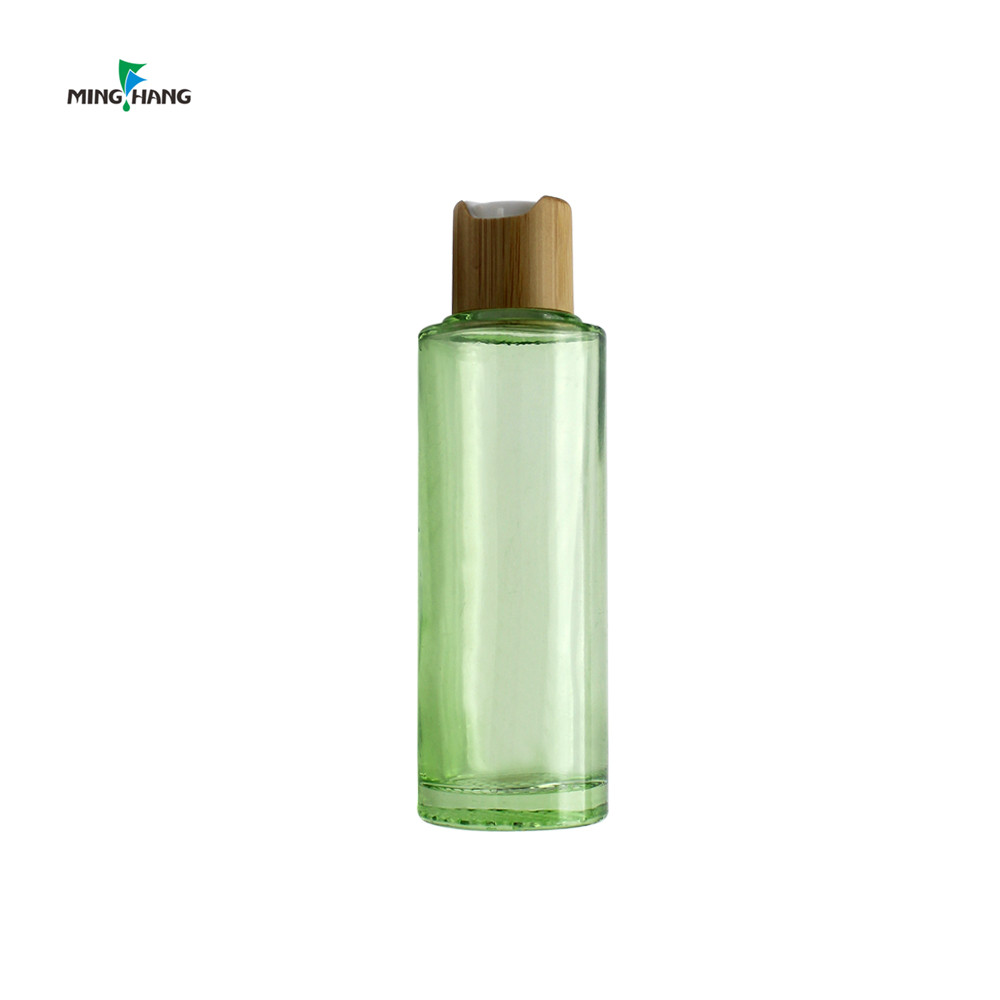Lotion Serum Bottle 30ml 40ml 100ml Empty Glass with Pump and Bamboo Cap glass Skin Care Cream