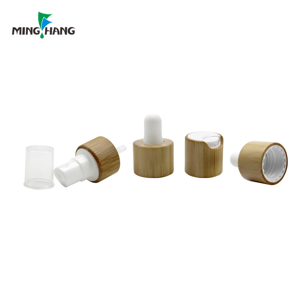 Lotion Serum Bottle 30ml 40ml 100ml Empty Glass with Pump and Bamboo Cap glass Skin Care Cream