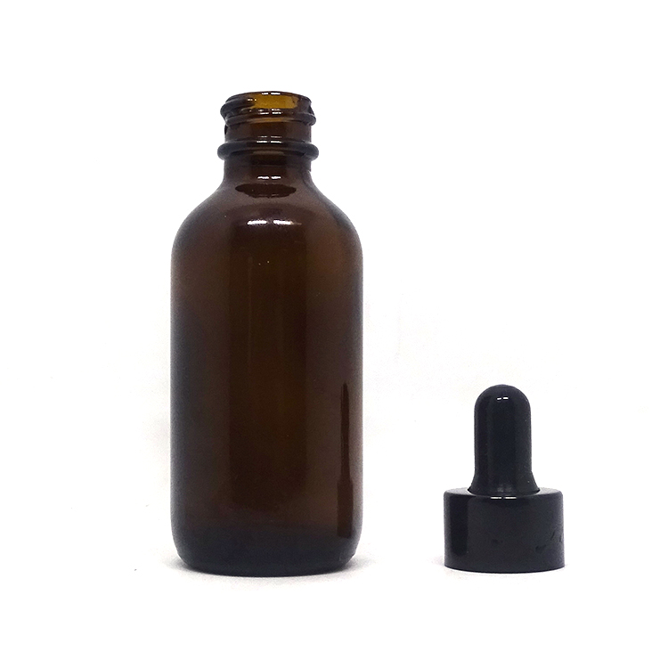 Lotion packaging 250ml 500ml Refillable Boston round amber 8oz 16oz glass bottle with black plastic pump lids