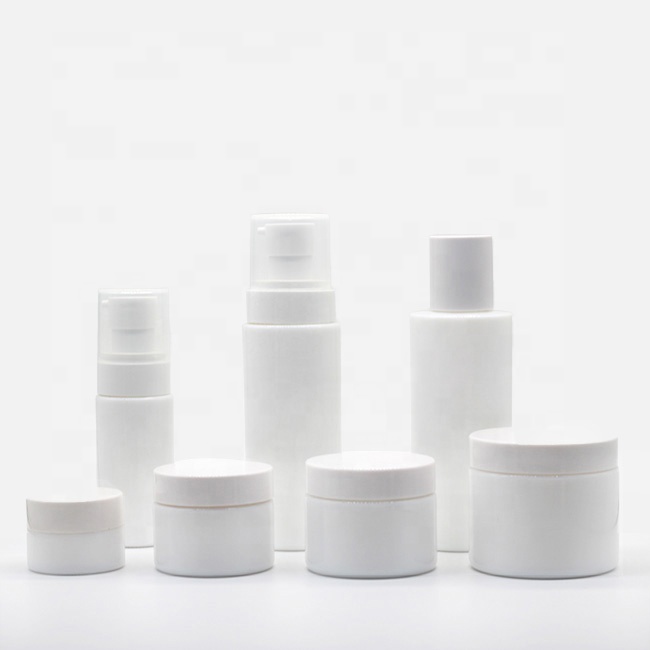 Lotion white  glass bottle for skincare packaging
