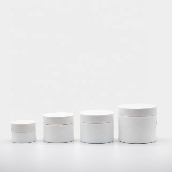 Lotion white glass bottle for skincare packaging