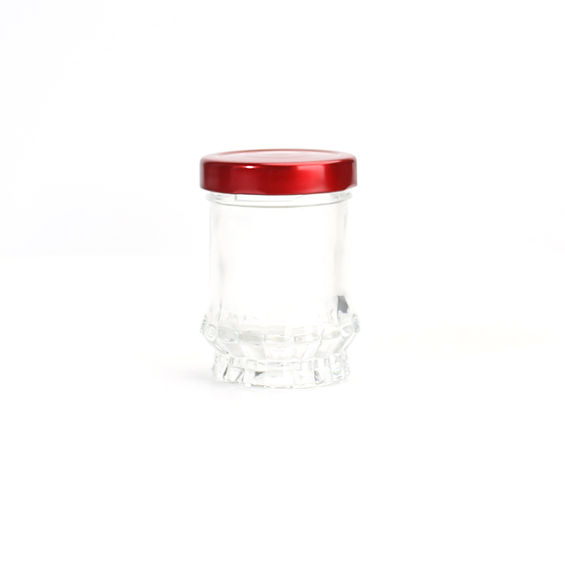 Lotus flower bottom 45ml 75ml 100ml glass jars for honey bird nest pudding yogurt with screw top lid