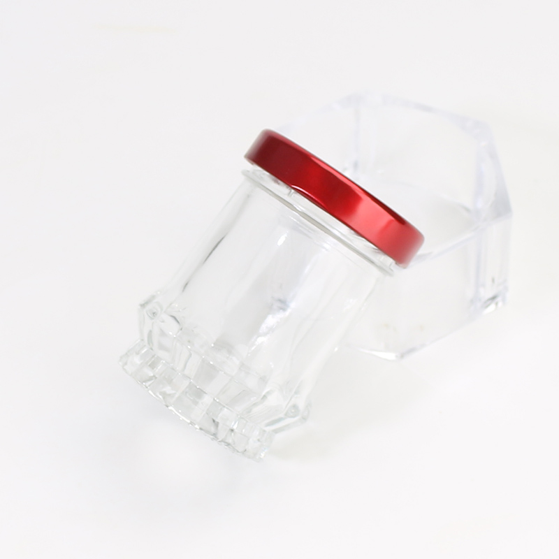 Lotus flower bottom 45ml 75ml 100ml glass jars for honey bird nest pudding yogurt with screw top lid