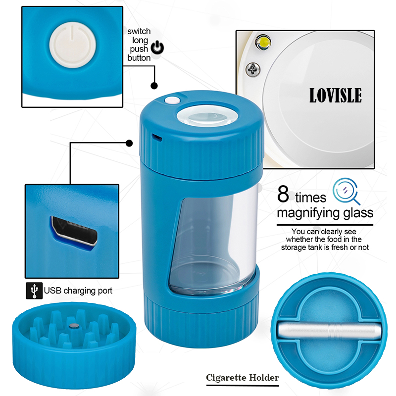 Lovisle Tech Rechargeable Electric LED Light Grinder