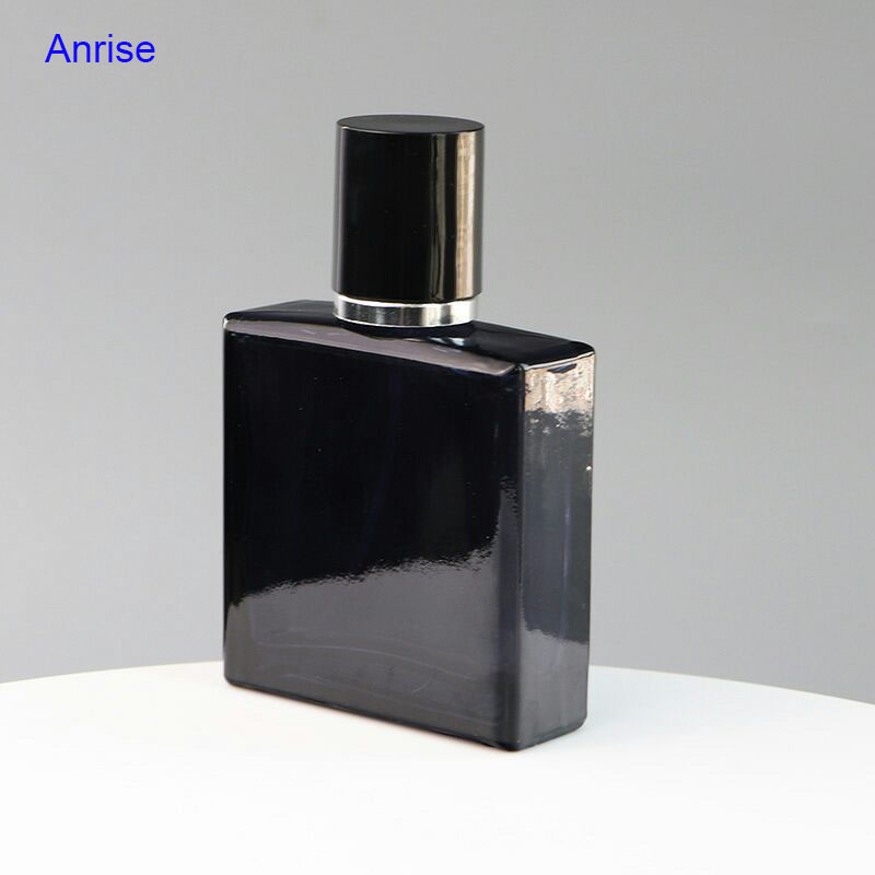 Low MOQ 30ml Dark Blue Glass Rectangle Screw Cap Men Cologne Perfume Spray Bottles