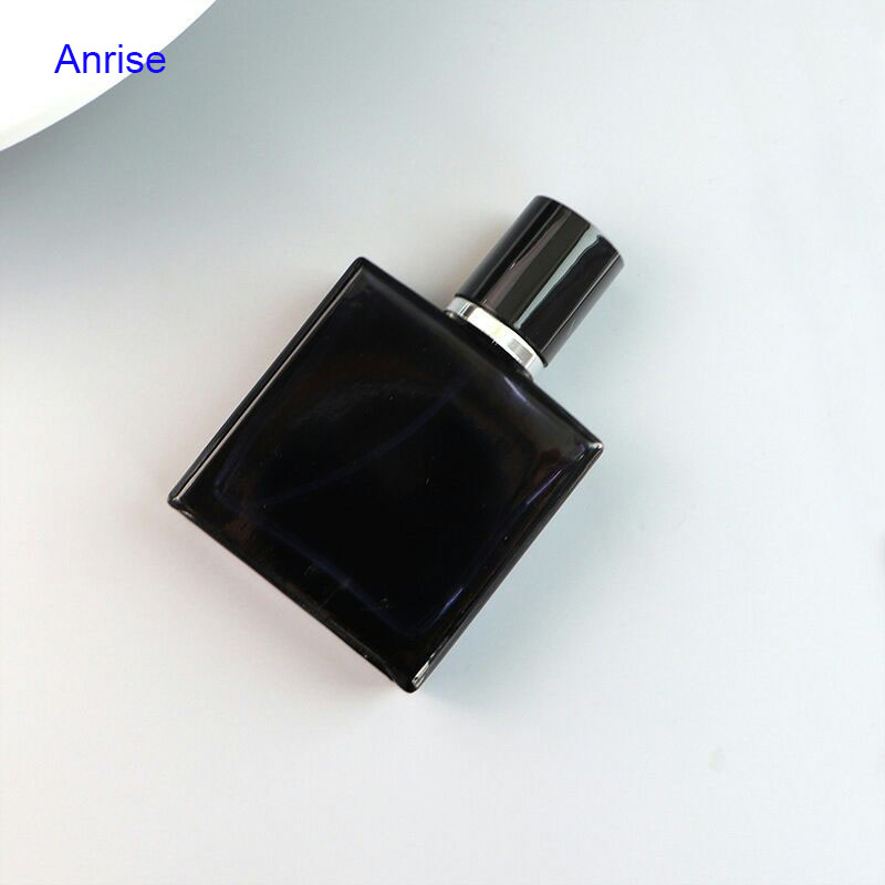 Low MOQ 30ml Dark Blue Glass Rectangle Screw Cap Men Cologne Perfume Spray Bottles