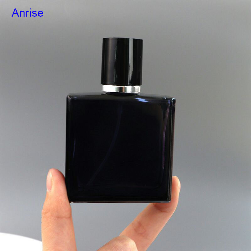 Low MOQ 30ml Dark Blue Glass Rectangle Screw Cap Men Cologne Perfume Spray Bottles