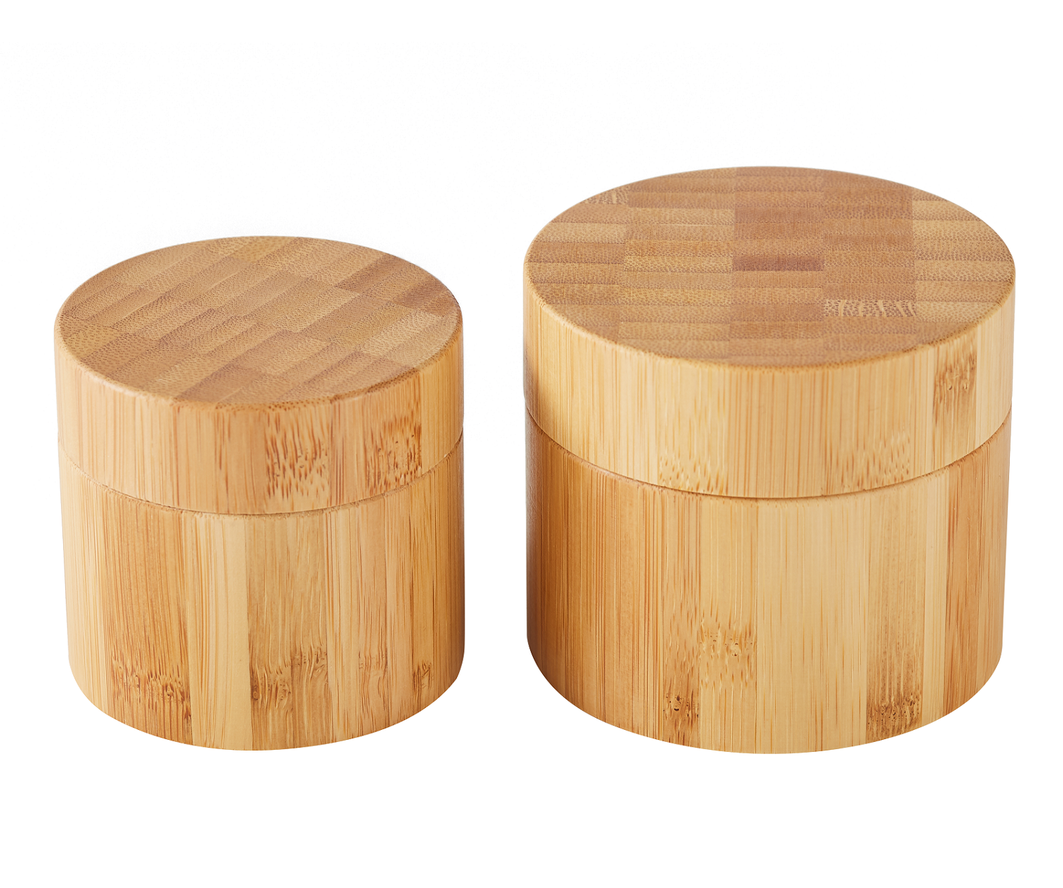 Low MOQ 50g echo friendly inner PP bamboo cosmetic jar