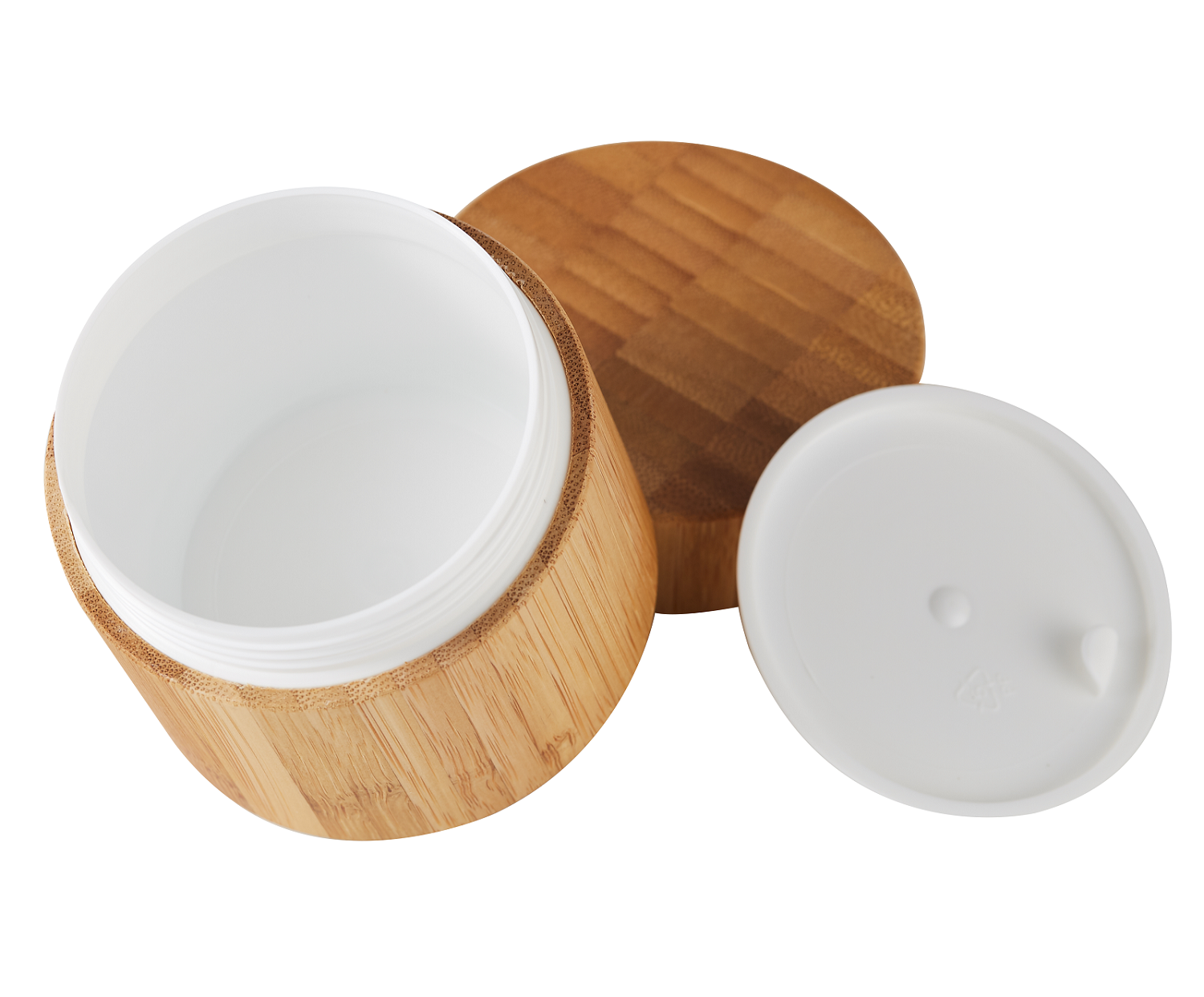 Low MOQ 50g echo friendly inner PP bamboo cosmetic jar
