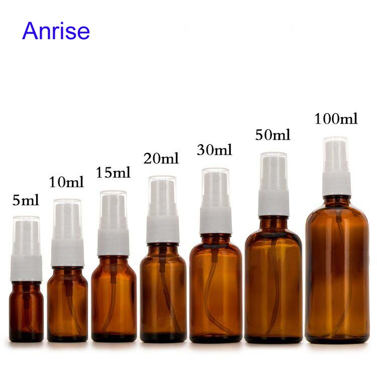 Low MOQ 5ml 10ml 15ml 20ml 30ml 50ml 100ml Amber Glass Spray Bottles