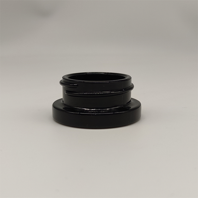 Low MOQ 5ml 9ml glass black childproof UV CBD concentrate jar white/clear cosmetic eye cream container in stock with CR lid