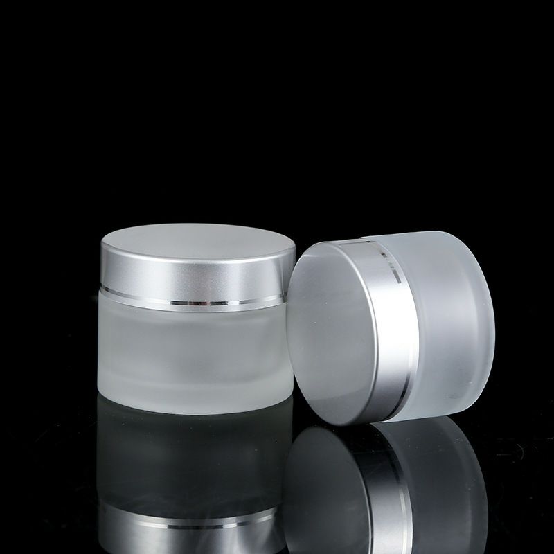Low MOQ Cosmetic Packaging 5g 10g 20g 30g 50g 100g Frosted Glass Jars 20ml 30ml 40ml 60ml 80ml 100ml 120ml Frosted Glass Bottle