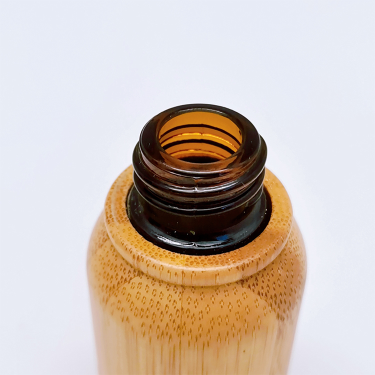 Low MOQ Ready to Ship 10 ml 15 ml 30 ml 50 ml Bamboo Essential Oil Bottle with Lid or Dropper