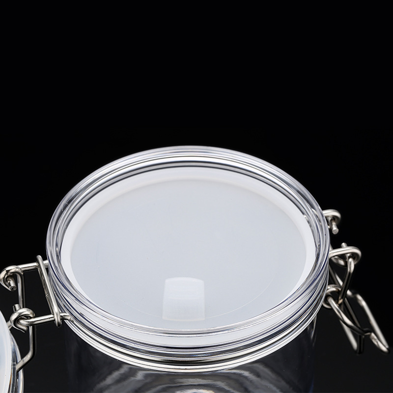 Low MOQ empty 500g 600g clear plastic PET giant large honey jar