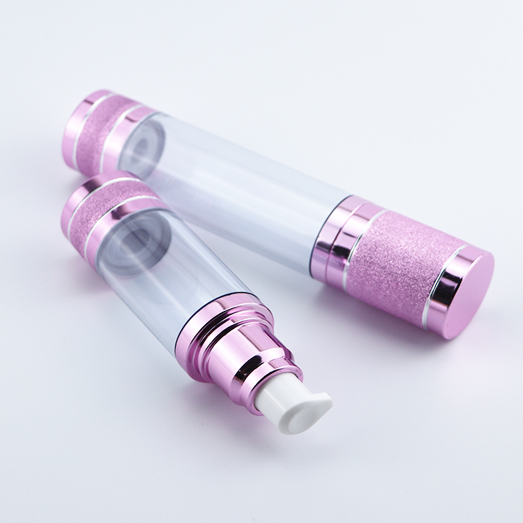 Low MOQ factory price hot sale airless pump bottle pink airless bottle 30ml