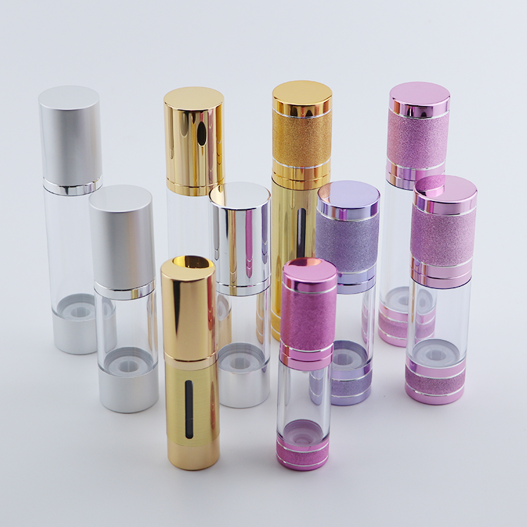 Low MOQ factory price hot sale airless pump bottle pink airless bottle 30ml