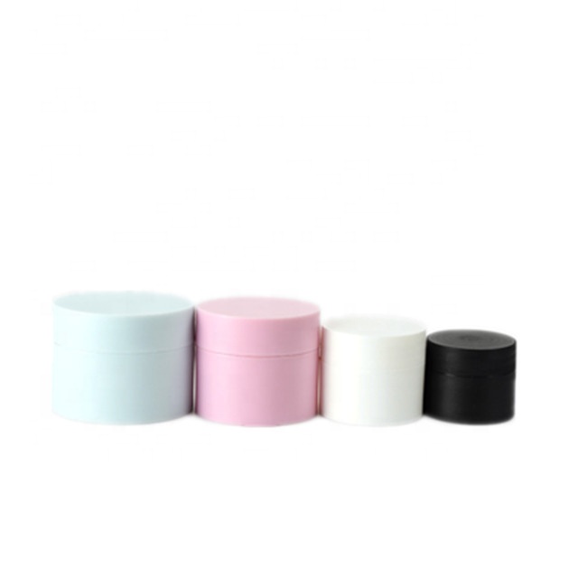 Low MOQ frosted 5g 15g 20g 30g 50g cosmetic packaging plastic face cream jar