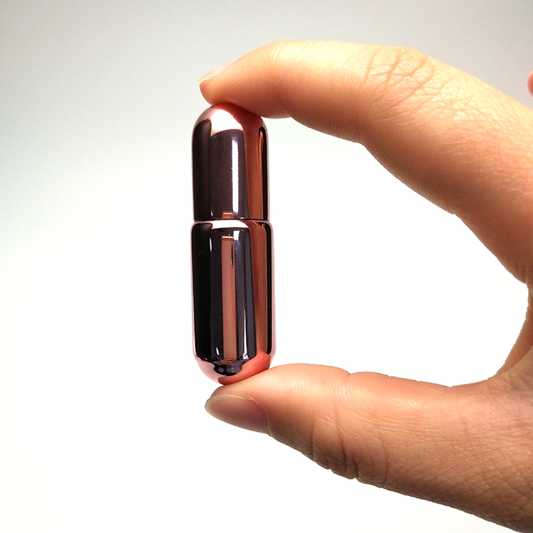 Low MOQ high quality empty 3ml 5ml rose gold UV glass roller bottle