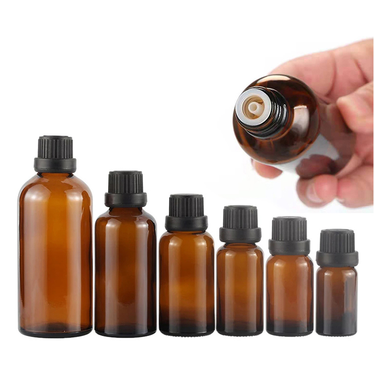 Low MOQ ready to ship empty amber 10 ml 30ml 120ml Dropper bottles for essential oils
