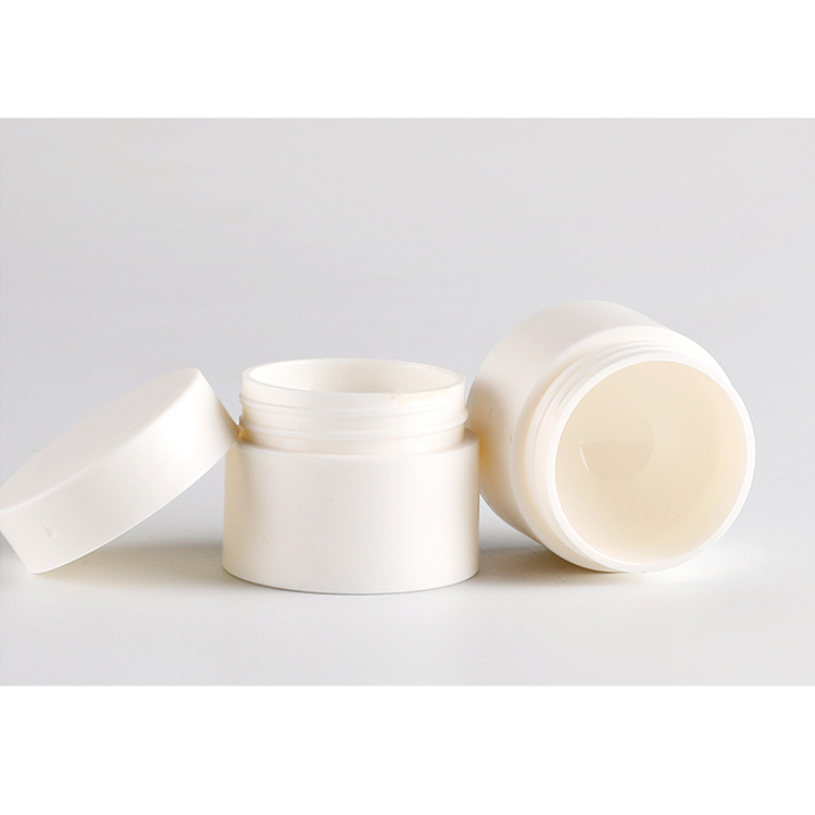 Low MOQ stock 10g empty frosted or matt white PP plastic cream jar