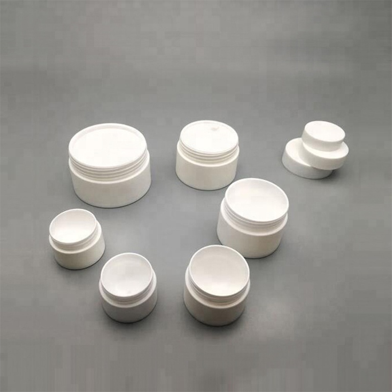 Low MOQ stock 10g empty frosted or matt white PP plastic cream jar