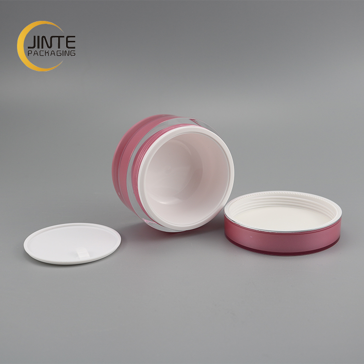 Low Moq Plastic Acrylic jars 0.17oz 0.34oz 0.5oz 1oz 1.7oz 4oz 7oz For Cosmetic Packaging Creams Serums