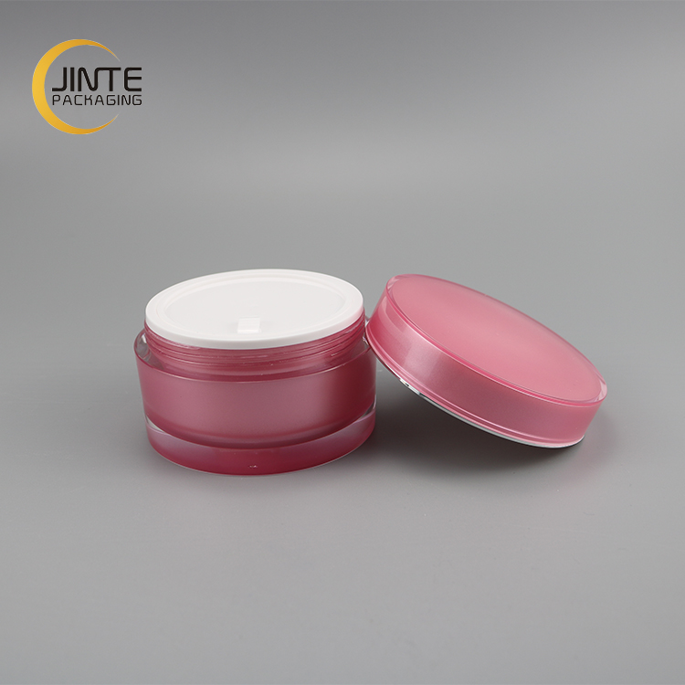 Low Moq Plastic Acrylic jars 0.17oz 0.34oz 0.5oz 1oz 1.7oz 4oz 7oz For Cosmetic Packaging Creams Serums