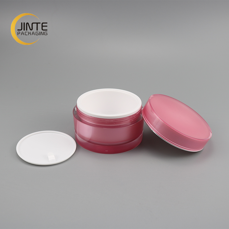 Low Moq Plastic Acrylic jars 0.17oz 0.34oz 0.5oz 1oz 1.7oz 4oz 7oz For Cosmetic Packaging Creams Serums