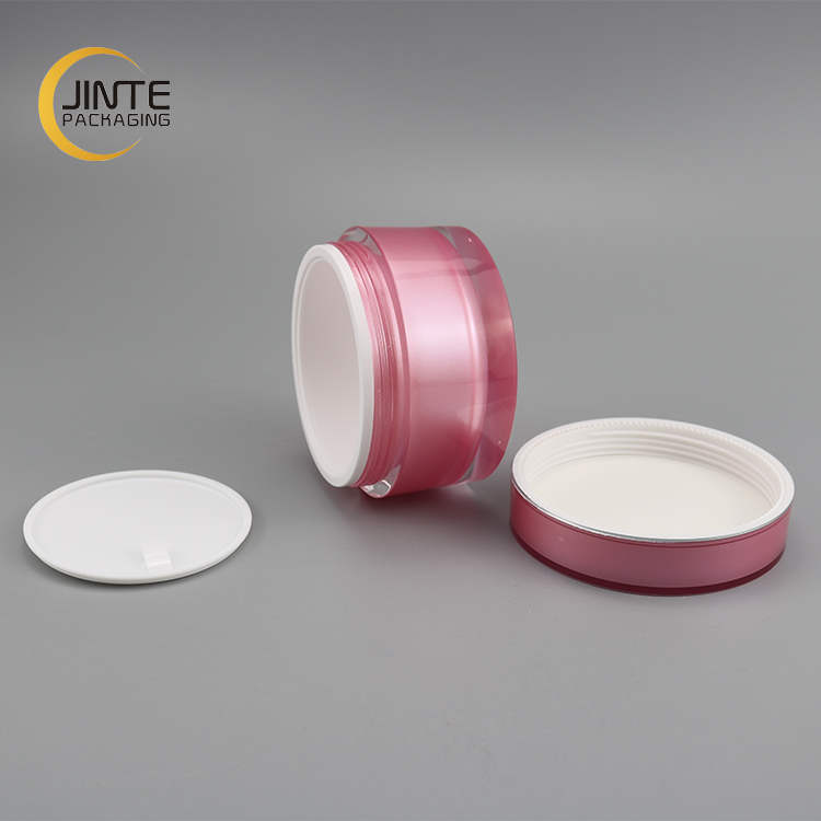 Low Moq Plastic Acrylic jars 0.17oz 0.34oz 0.5oz 1oz 1.7oz 4oz 7oz For Cosmetic Packaging Creams Serums