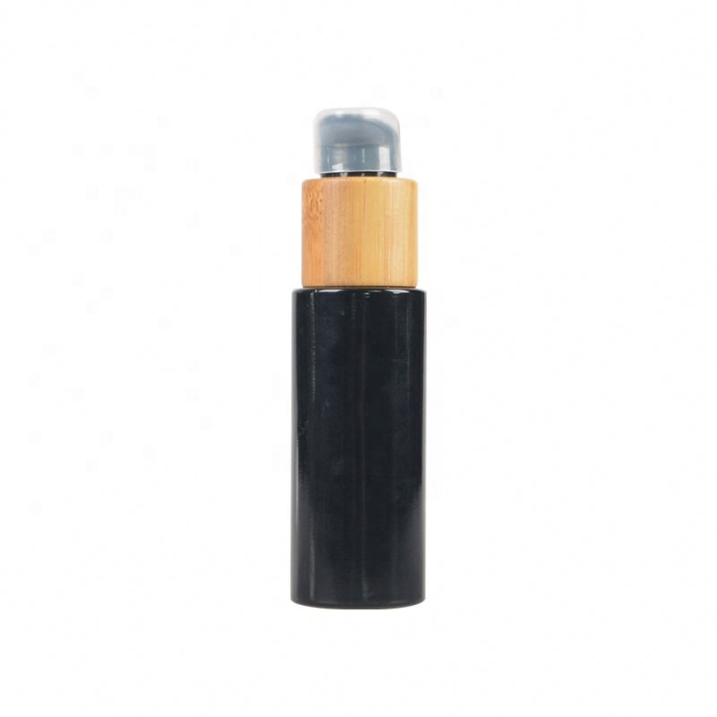 Low Price Matte Black Frosted Glass Bottle