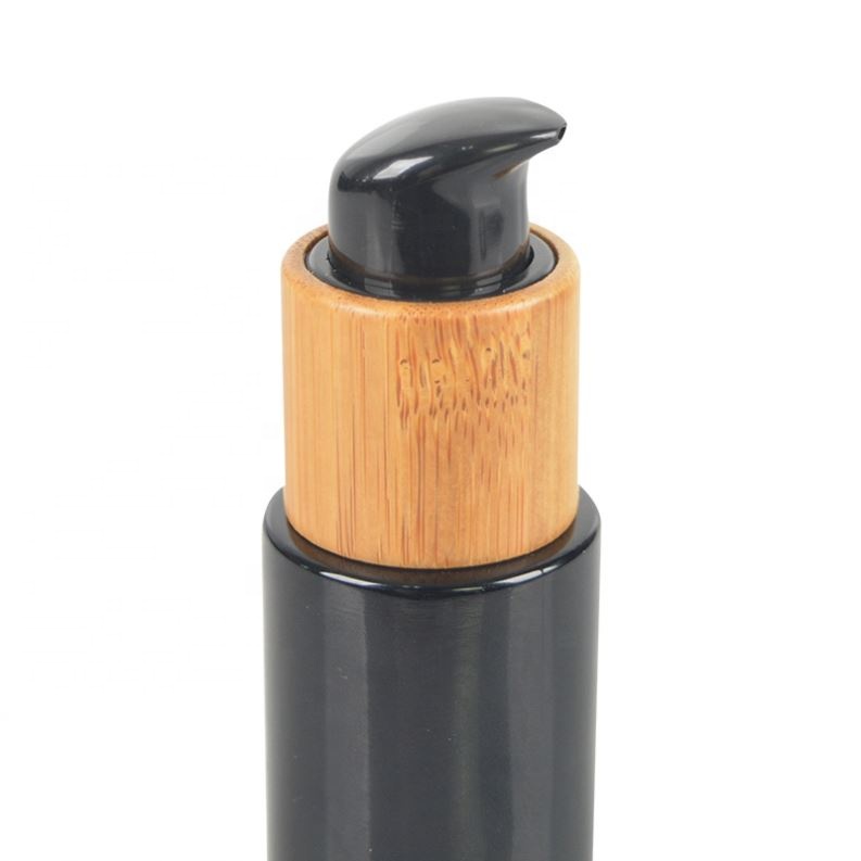 Low Price Matte Black Frosted Glass Bottle