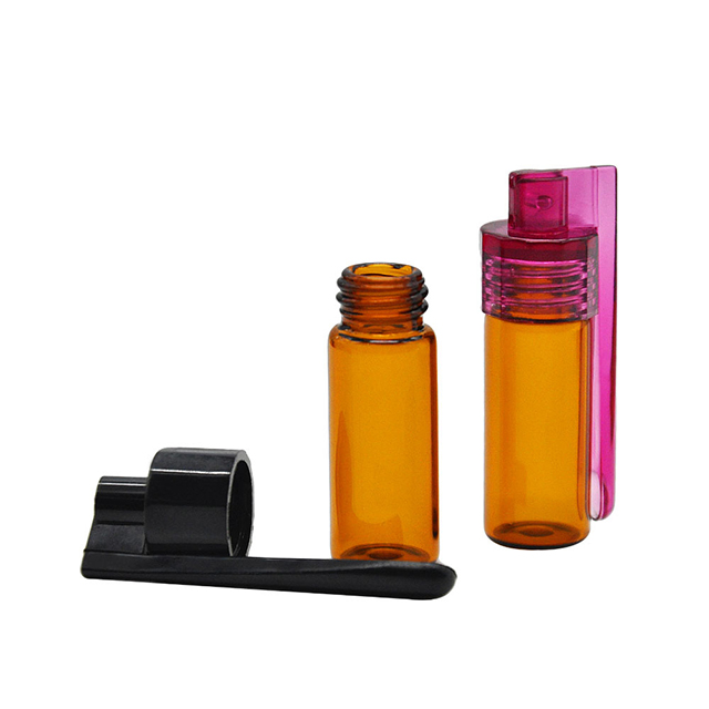 Low Price Plastic Child Prood Coloured Glass Herb Tobacco Bottle with Lid Cube Jar