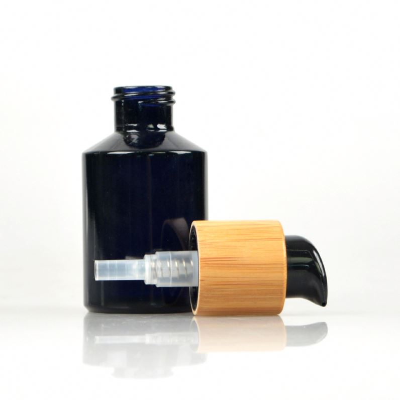 Low Price With Bamboo 50 Ml 30Ml Glass Pump Bottle Lotion Dropper Cap