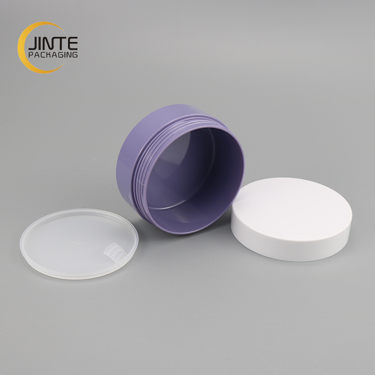 Low Profile Jar 100g Purple ABS Jar for Hair Wax Pomade