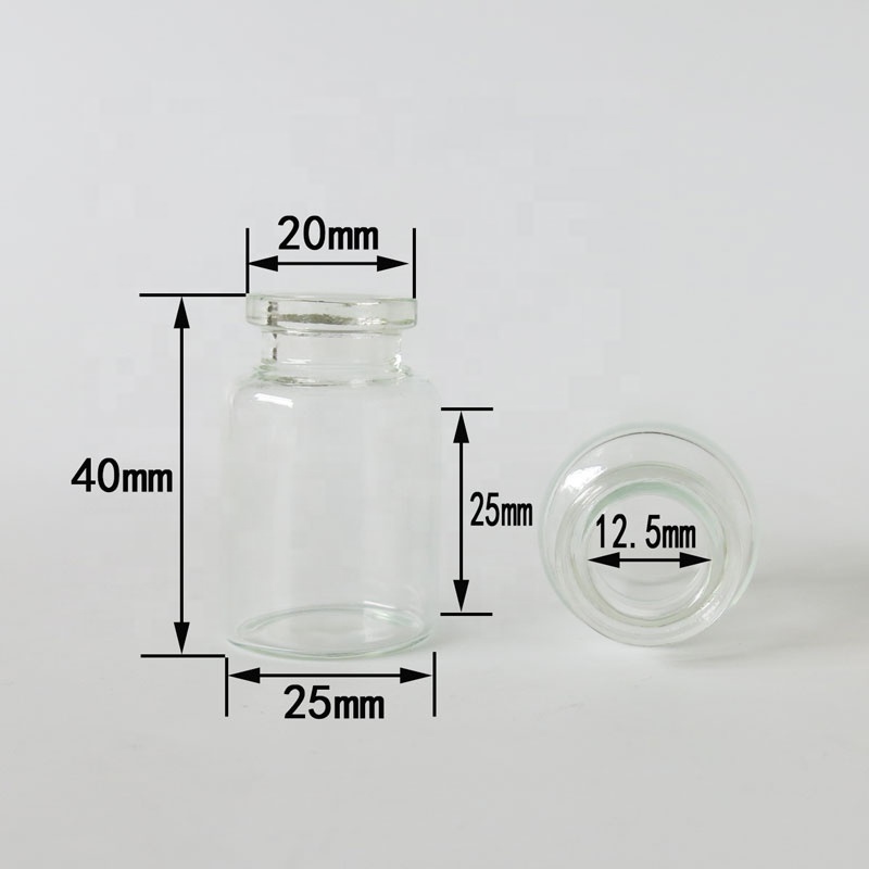 Low minimum order quantity borosilicate 10ml clear glass vials injection sterile pharmaceutical bottle with flip top cap