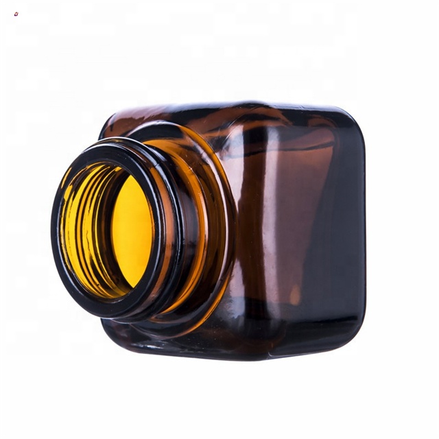 Low moq amber empty moisturiser and eye glass skin cream jar