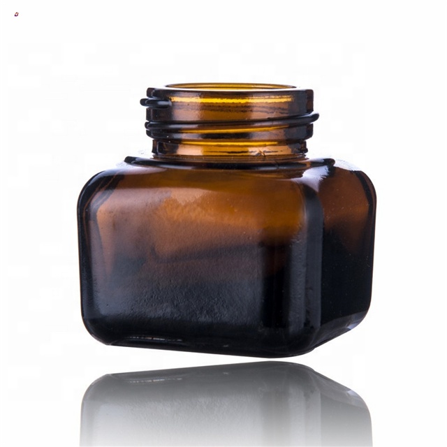 Low moq amber empty moisturiser and eye glass skin cream jar