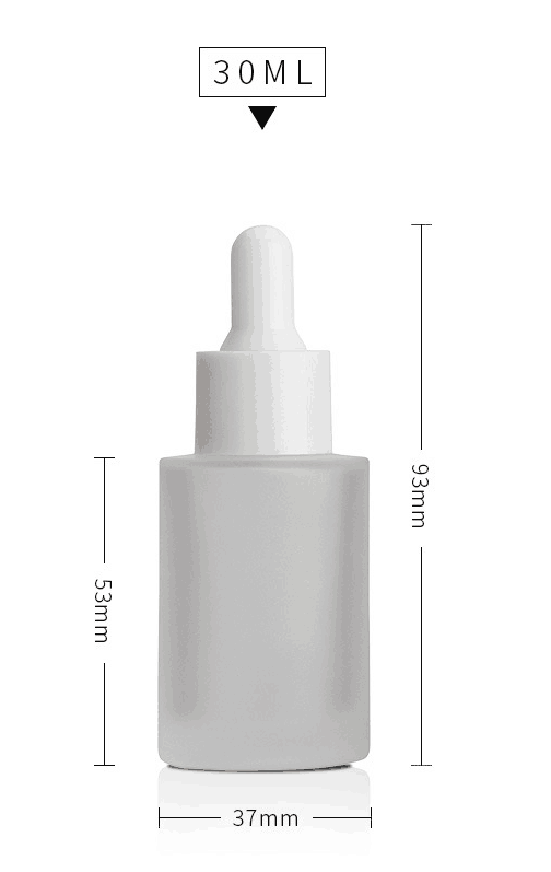 Low moq frosted Glass essential oil Cosmetic Serum Dropper Bottle 20ml 30ML 50ml