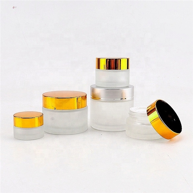 Low moq matte clear glass cosmetic hair cream jar jar body cream