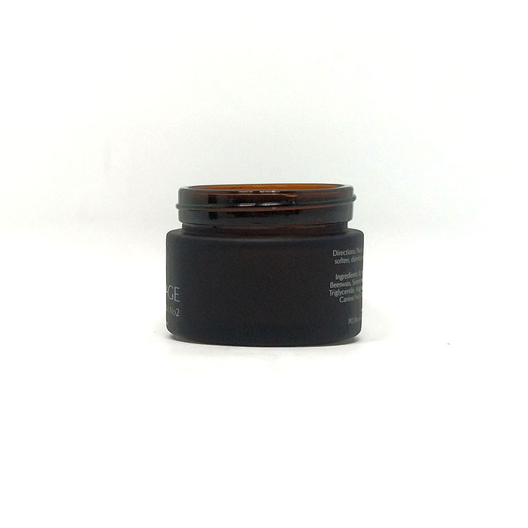 Low price matte black glass cosmetic cream jar empty round container 50 ml 50g