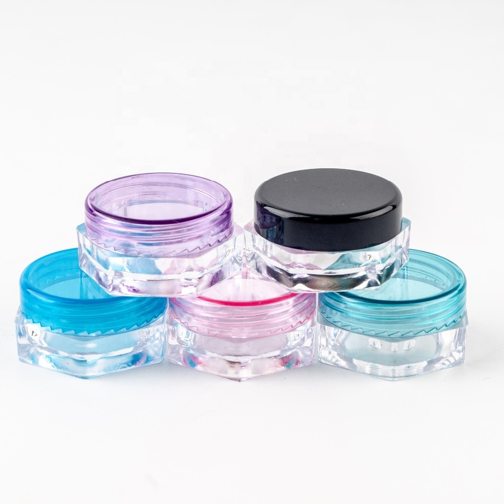 Low price wholesale colorful round clear empty plastic cosmetic cream jar with lid in stock