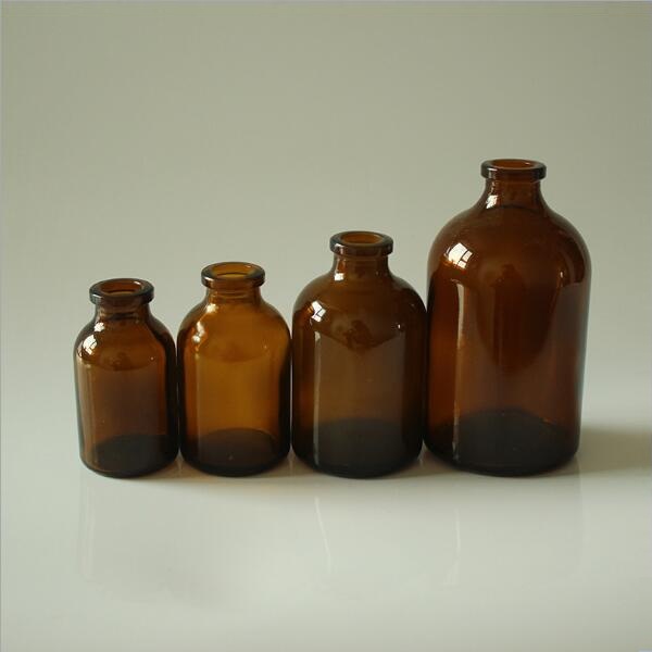 Low prices 20mm crimp amber moulded glass vials for antibiotics amber moulded injection glass bottles.