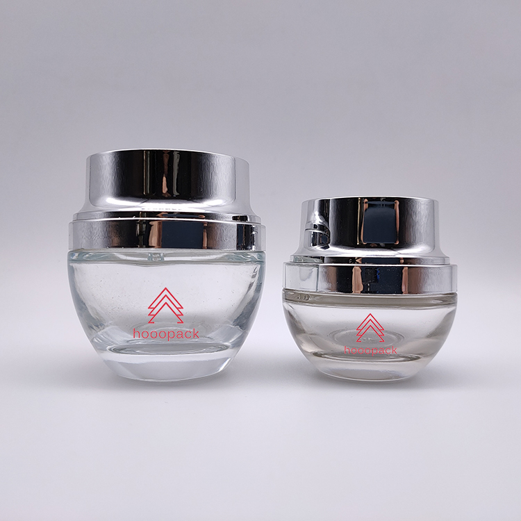 Lowest price high quality useful matte glass jar containers for cream with lid