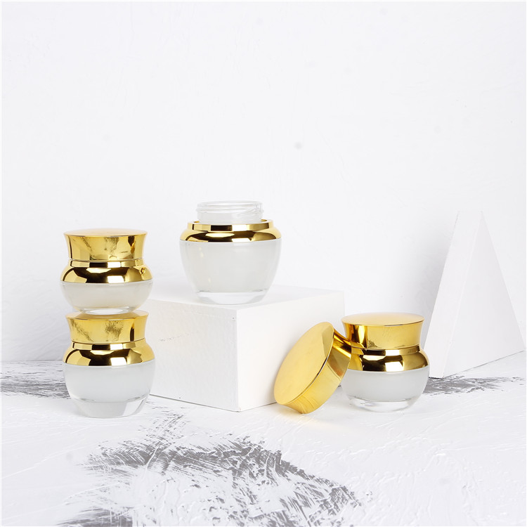 Luxurious Lotion Glass Bottle Skin Care Cosmetic Packaging Bottle Travel Empty Bottle and Jar