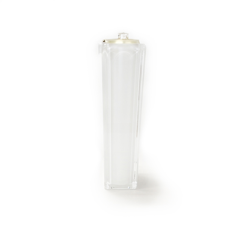 Luxurious white acrylic with gold mirror design customizable cosmetic bottles