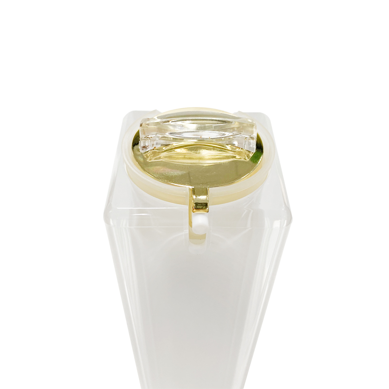 Luxurious white acrylic with gold mirror design customizable cosmetic bottles